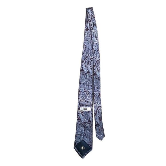 Joseph Abboud Extra Long Paisley Silk Tie - 63.25" Burgundy Blue & Red NEW - Picture 3 of 5